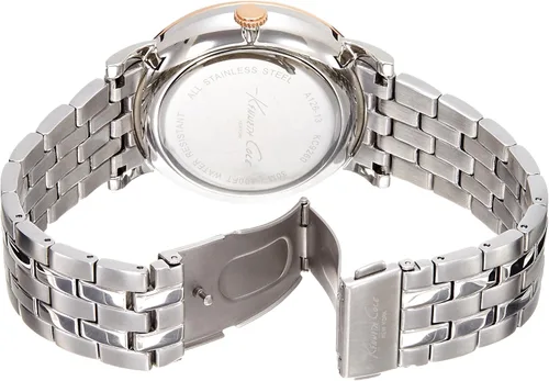 Vista 2 de Kenneth Cole New York - Pulsera automática de acero inoxidable para mujer, color oro rosa, (modelo KC49310), Reloj de cuarzo