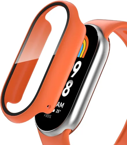 Vista 11 de Yrzper Compatible con Xiaomi Mi Band 8/NFC Protector de pantalla Ultra delgado HD vidrio templado Funda de protección de pantalla de cubierta dura