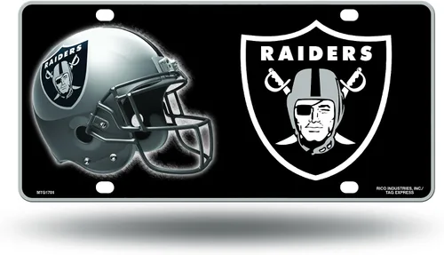Vista 24 de Rico Industries Placa de matrícula de metal unisex para adultos de la NFL
