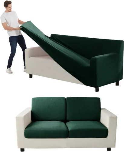 Vista 115 de Funda para Sofá de Terciopelo, Fundas Elásticas para Sofá para Funda Principal Separada/Respaldos y Cojines de Asiento, Funda para Sofá, para Fundas