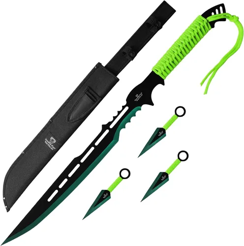 Vista 13 de Snake Eye Tactical - Espada Ninja de Diseño Fantástico con Funda de Nylon Negro