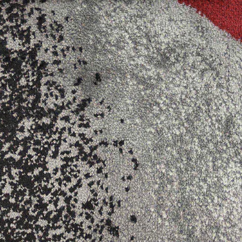 Vista 6 de 2305 Alfombra abstracta moderna roja, negra, y beige, Polipropileno, Gris