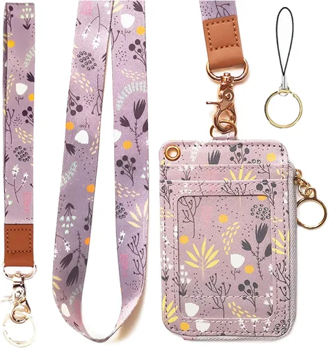 Vista 33 de bolimoss Soporte para credencial de sol y luna y cartera con cordón, cordones removibles para maestras, cartera para mujeres con correa para la Sol