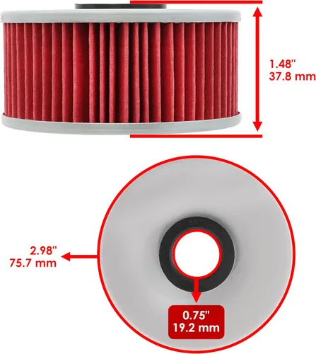 Vista 2 de Caltric Paquete de 3 filtros de aceite compatibles con Yamaha 600 Fz600 Fz-600 Fzr600 1986-1990