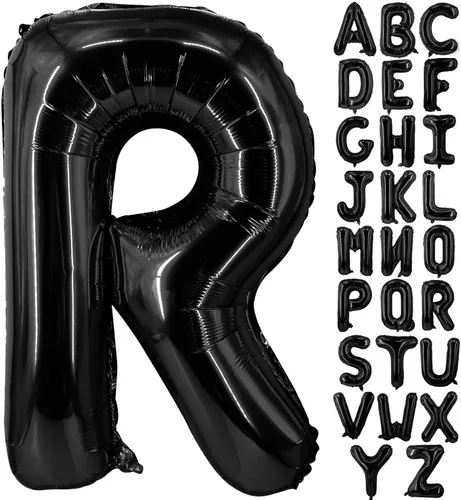 Vista 27 de Lovoir Globos grandes de 40 pulgadas con letras B negras de gran tamaño, globo de helio de aluminio de Mylar para decoración de fiesta