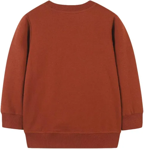 Vista 2 de Sudadera de algodón con cuello redondo y manga larga para niños pequeños