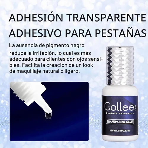 Vista 4 de Pegamento de extensiones de pestañas transparente para extensiones de pestañas, (0.17 onzas líquidas/0.2 fl oz), 1-2 S, secado rápido/retención 6