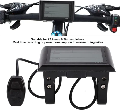 Vista 6 de Computadora de bicicleta, panel de control de pantalla LCD S900, 36 V 48 V bicicleta eléctrica LCD medidor de pantalla LCD computadora de ciclismo