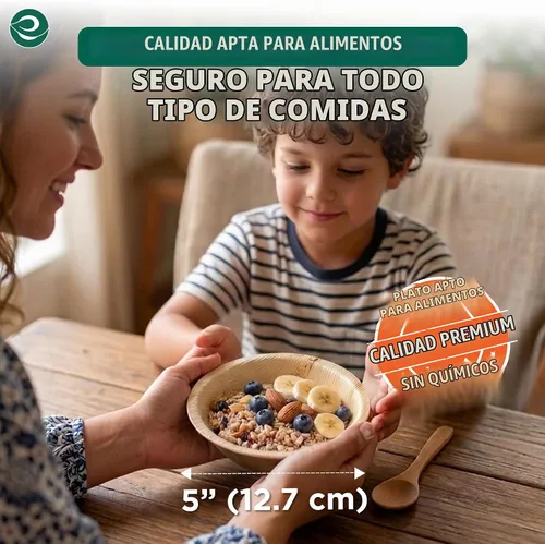 Vista 2 de ECO SOUL Cuencos de bambú de 7 onzas, compostables, resistentes