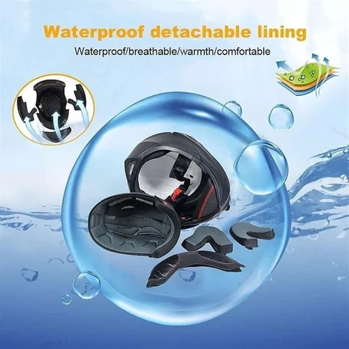 Vista 6 de Casco de cara completa abatible para motocicleta con doble visera solar, aprobado por ECE/DOT, casco de motocross para scooter, turismo, bicicleta
