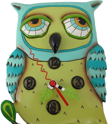 Vista 3 de Allen Studio Designs Old Blue Owl Reloj