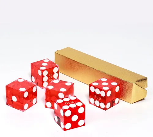 Vista 13 de GSE Games & Sports Expert Juego de dados de casino de grado AAA de 0.748 in estilo Pro Vegas, juego de 5 dados con bordes afilados y números