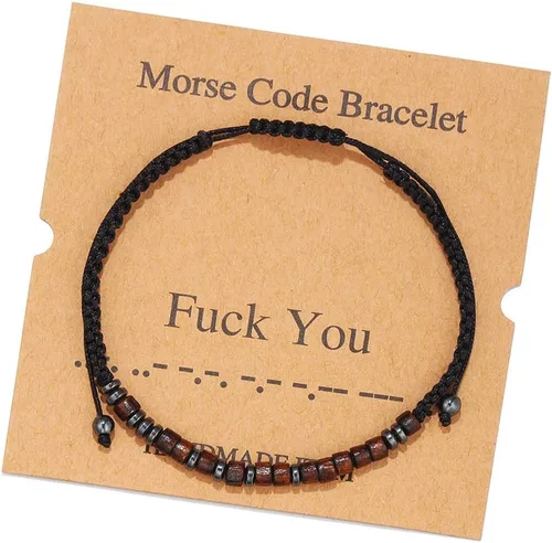 Vista 10 de Pulseras de Código Morse para Mujeres y Hombres, Regalos para Ella, Mejor Amiga, Pulseras Inspiradoras Divertidas para Mujeres, Joyería Ajustable