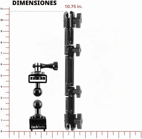 Vista 6 de Tackform Soporte para reposacabezas para GoPro y otras cámaras de acción, 10.75 pulgadas