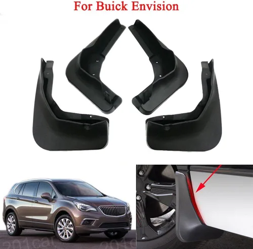 Vista 2 de 4 protectores de barro para automóviles, protectores de salpicaduras, protectores exteriores compatibles con Buick Envision 2016 2017 2018 2019 2020
