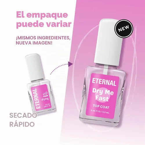 Vista 8 de Eternal Capa superior de secado rápido Sellador de esmalte de uñas de alto brillo de secado rápido, acabado transparente resistente a las manchas