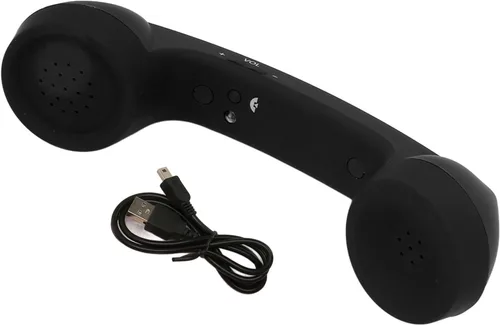 Vista 9 de Dpofirs Auricular de teléfono retro Bluetooth, receptor de teléfono móvil inalámbrico con micrófono de altavoz HD, diseño inalámbrico recargable