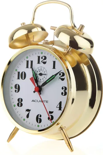 Vista 2 de AcuRite 15605 Reloj despertador vintage con doble campana