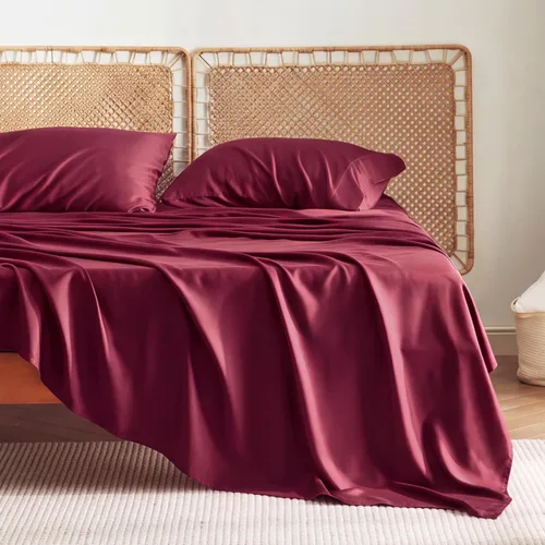 Vista 46 de Bedsure PureWoven 100% rayón derivado de bambú, sábanas de cama individual, 3 piezas
