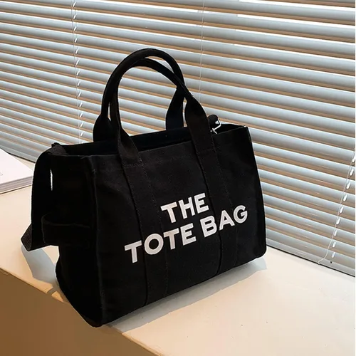 Vista 5 de The Tote Bag - Bolso cruzado de lona para mujer, bolsa de viaje de lona con cremallera, bolsas de trabajo para hombro
