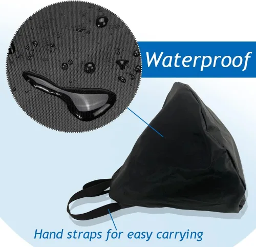 Vista 3 de Cubierta para hélice para motor de barco, 15-1/2 pulgadas de diámetro exterior resistente 420D bolsa protectora, impermeable y resistente al polvo