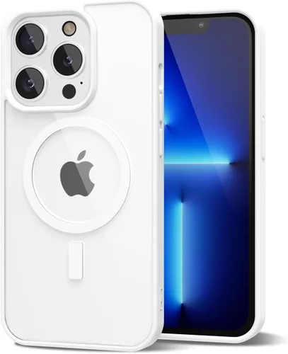 Vista 25 de oakxco Funda magnética transparente compatible con Magsafe, bonita funda delgada y transparente de poliuretano termoplástico no amarillenta, carcasa