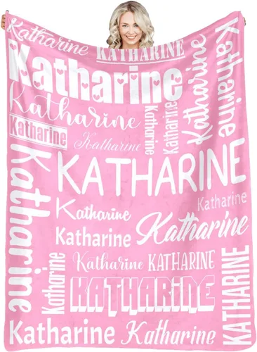 Vista 12 de Mantas personalizadas con nombre, manta personalizada para adultos, niños y bebés, regalos personalizados con monograma para mujeres, hombres, niñas
