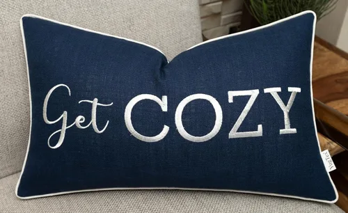Vista 16 de Funda de Cojín Decorativo Romántico para Pareja, Sentimiento de Amor Bordado, Refranes Decorativos, Acento Lumbar - Decoración de Frases Acogedoras