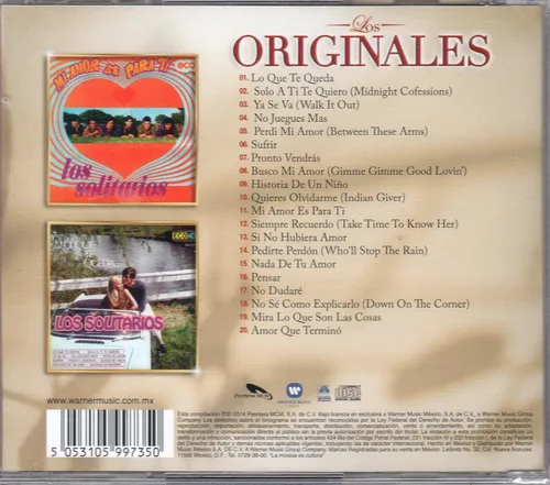 Vista 2 de LOS SOLITARIOS VOL.1 (EDICION LIMITADA) 2 EN 1 "LOS ORIGINALES PEERLESS,EL RESCATE DE LA BUENA MUSICA".