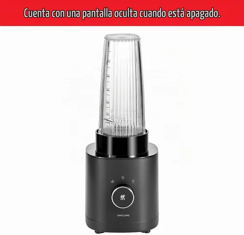 Vista 5 de ZWILLING Enfinigy - Licuadora personal, dientes de piraña con hoja cruzada para una mejor mezcla, batidos, batidos y más, taza de viaje a prueba