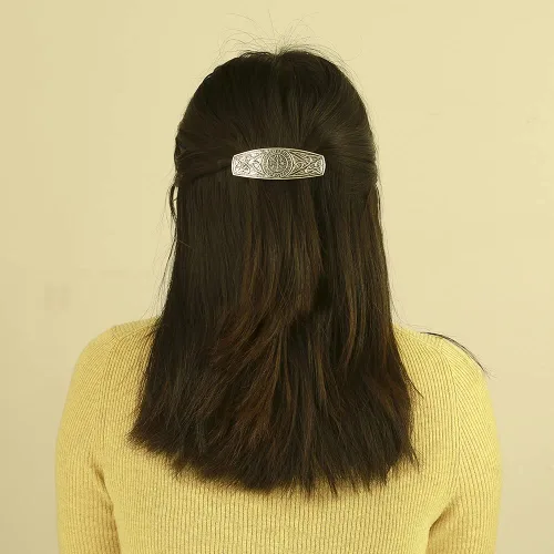 Vista 7 de Pasadores vikingos vintage para mujeres y niñas, pinzas de pelo celtas antiguas nórdicas, cuervo, para cabello grueso y delgado, pinzas francesas
