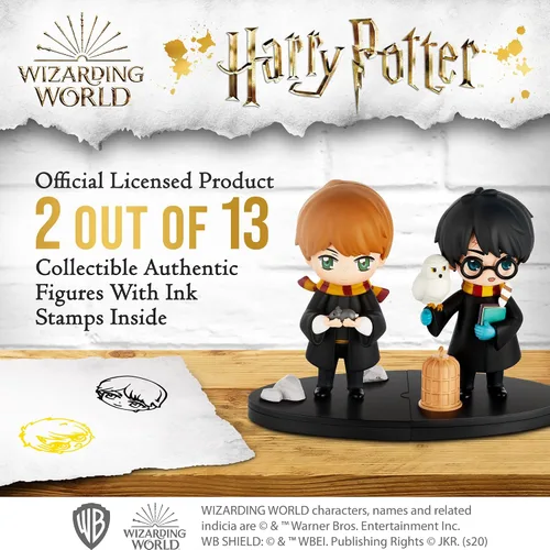 Vista 2 de P.M.I. Harry Potter - Figuras de 3.1 in con estampadores, colección premium, paquete de 2 cajas con ventana (S2)