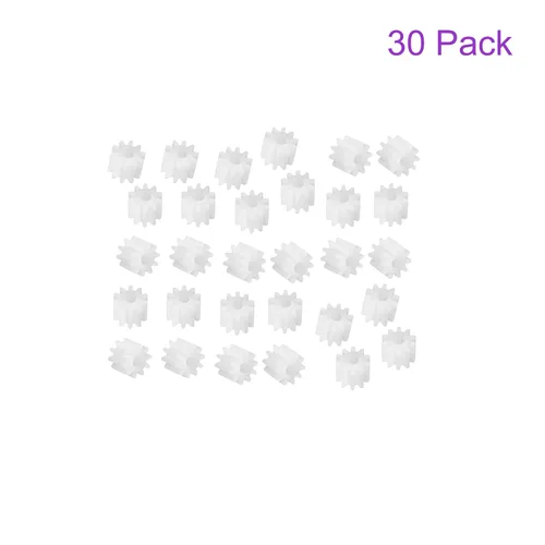 Vista 5 de DMiotech Paquete de 30 engranajes de plástico de 10 dientes, modelo 102A, engranajes helicoidales de plástico para objetos de manualidades
