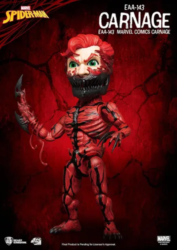 Vista 8 de Beast Kingdom Marvel Comics: Carnage EAA-143 Egg Attack Figura de acción, multicolor