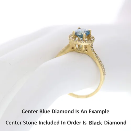 Vista 5 de Vir Jewels 10K White Gold Black Diamond Engagement Ring (1.50 CT)