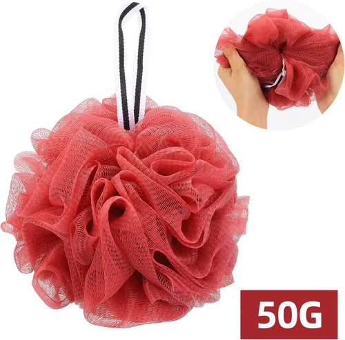 Vista 2 de Paquete de 4 esponjas de baño, esponja de malla para baño y ducha, esponja para el cuerpo, 1.76 oz/pieza