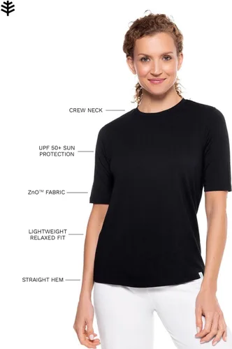 Vista 8 de Camiseta de manga corta para mujer - Protección solar UPF 50+ - Morada Negro