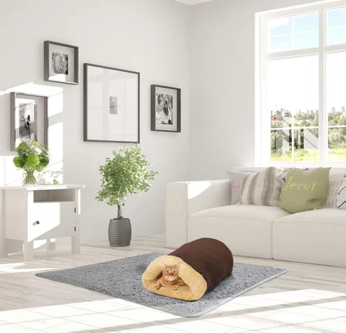 Vista 7 de Cama para gatos 4 en 1 con autocalentamiento para dormir, cueva