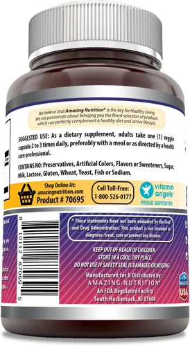 Vista 3 de Amazing Formulas - Suplemento de bayas de saúco (concentrado 10:1), 500 mg por porción, 240 cápsulas, sin OMG, sin gluten, fabricado en Estados