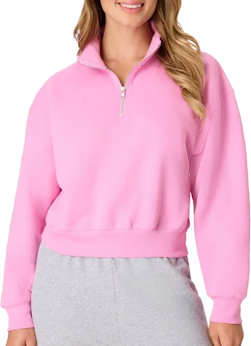 Vista 14 de Hanes EcoSmart - Sudadera de forro polar para mujer, suave y de peso medio, sudadera con capucha con cremallera completa, sudadera o cremallera