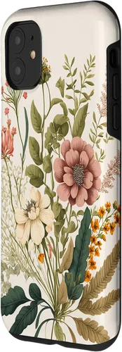 Vista 2 de Funda para iPhone 11 con diseño floral botánico vintage