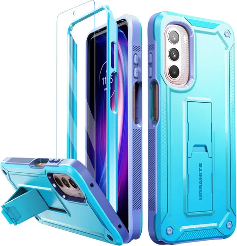Vista 28 de URBANITE Funda protectora resistente a prueba de golpes para Motorola Moto G Stylus 4G (2022), de grado militar, con protector de pantalla y soporte