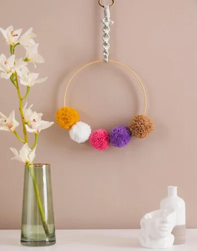 Vista 6 de Extensores colgantes de macramé para plantas colgantes (16 pulgadas, paquete de 6)