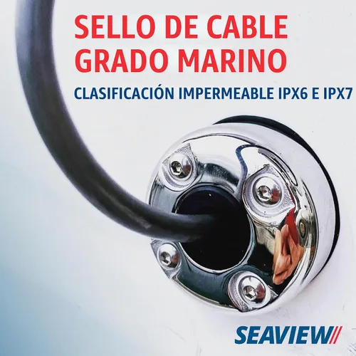 Vista 2 de Round Cable Gland Marine Grade Waterproof Cable Seal Plástico negro