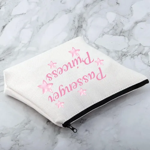Vista 5 de MNIGIU Bolsa de cosméticos divertida para novia, bolsa de maquillaje de princesa para pasajeros, regalo de princesa, Pasajero Princesa, Multiusos