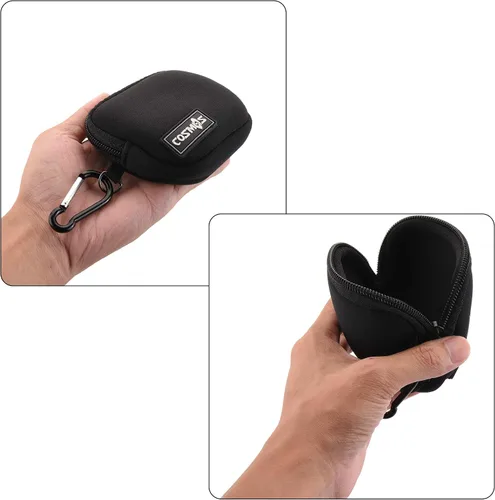 Vista 5 de CM Paquete de 2 mini bolsas pequeñas de almacenamiento de viaje compatible con adaptador de corriente MagSafe, accesorios para laptop, cables