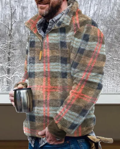 Vista 4 de Sudaderas occidentales para hombre, de forro polar azteca, sudaderas con estampado vintage
