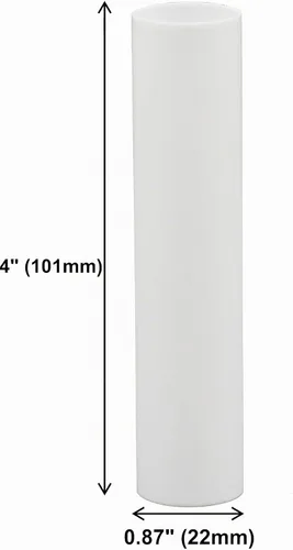 Vista 2 de Creative Hobbies® 1751 - Juego de 6 fundas de plástico blanco de 4 pulgadas de alto, fundas para candelabros