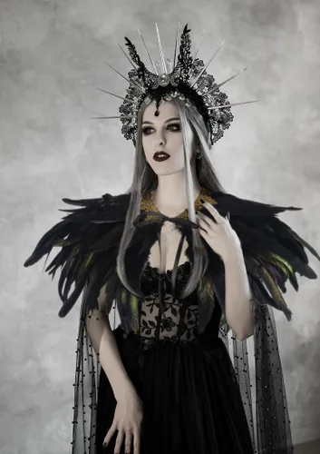Vista 7 de Chal de plumas para mujer, collar de plumas de cuervo, capa de cisne de Halloween, accesorios de disfraz de bruja