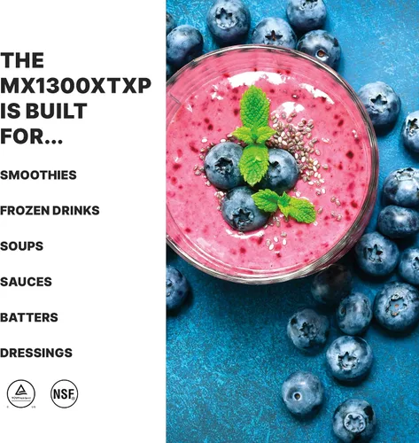 Vista 2 de Waring Licuadora comercial Xtreme para alimentos, motor de 3.5 caballos de fuerza, teclado electrónico programable y tarro de copoliéster de 48